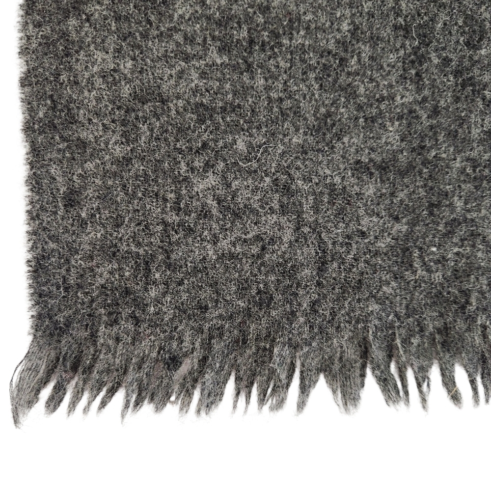 JOHNSTONS OF ELGIN grey pure lambswool vintage fringe scarf one size - Picture 5 of 9